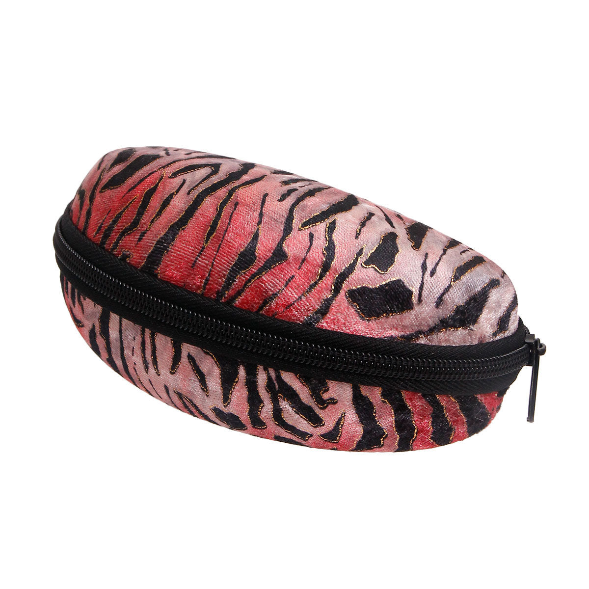 Fur Sunglass Case Pink Tiger Stripe Stylish Accessory